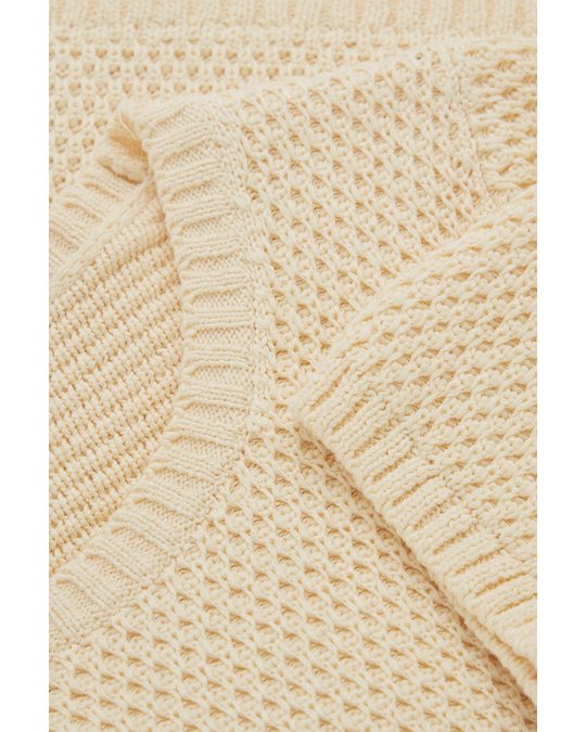 COS Cropped Knitted Top Light Yellow