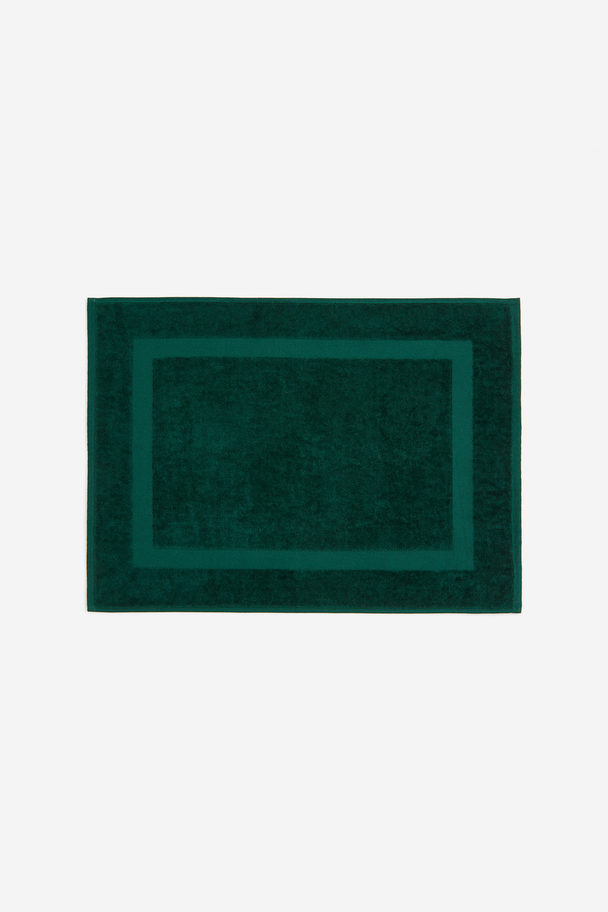 H&M HOME Velour Bath Mat Dark Green