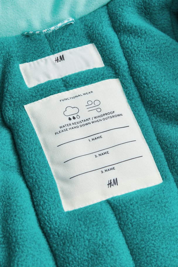 H&M Wasserresistente Jacke Grün/Blockfarben