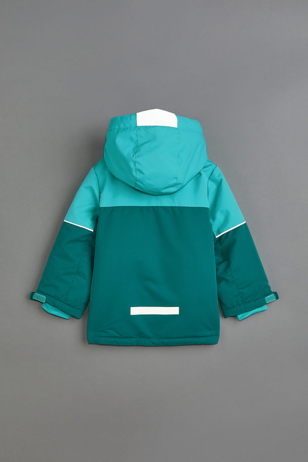 H&M Water-resistant Jacket Green/block-coloured