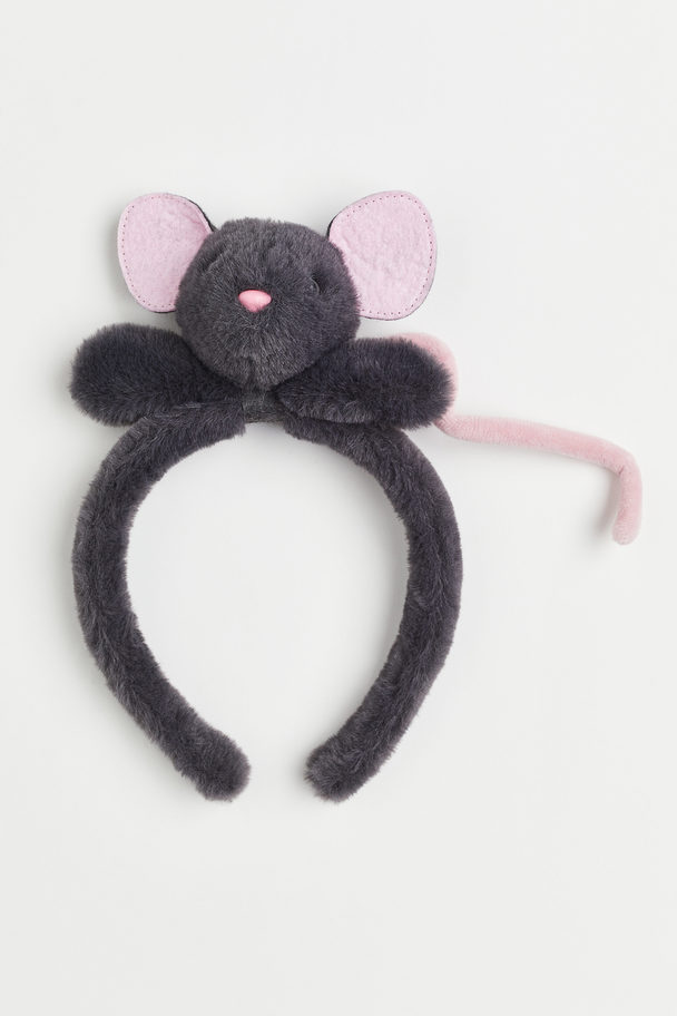 H&M Alice Band Dark Grey/mouse