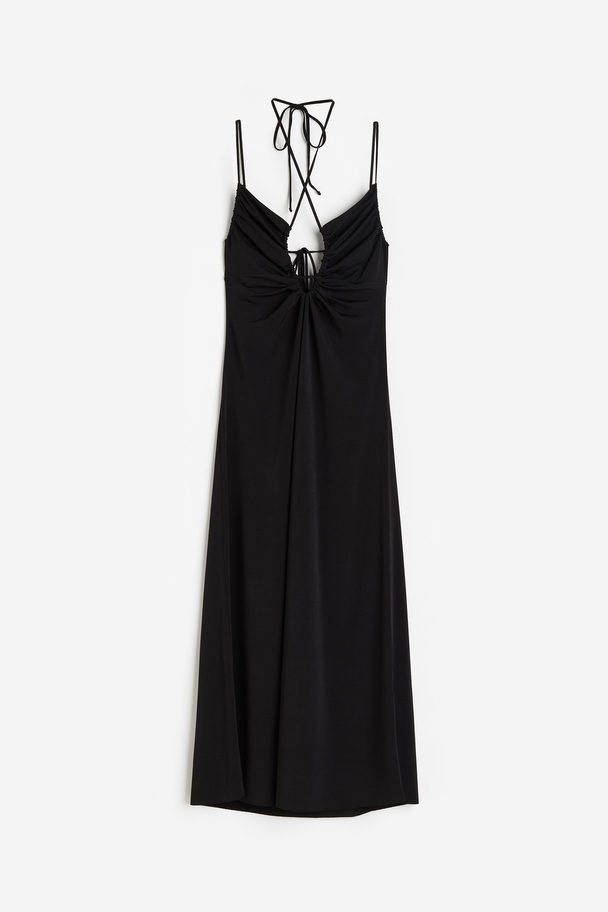 H&M Strap-detail Jersey Dress Black