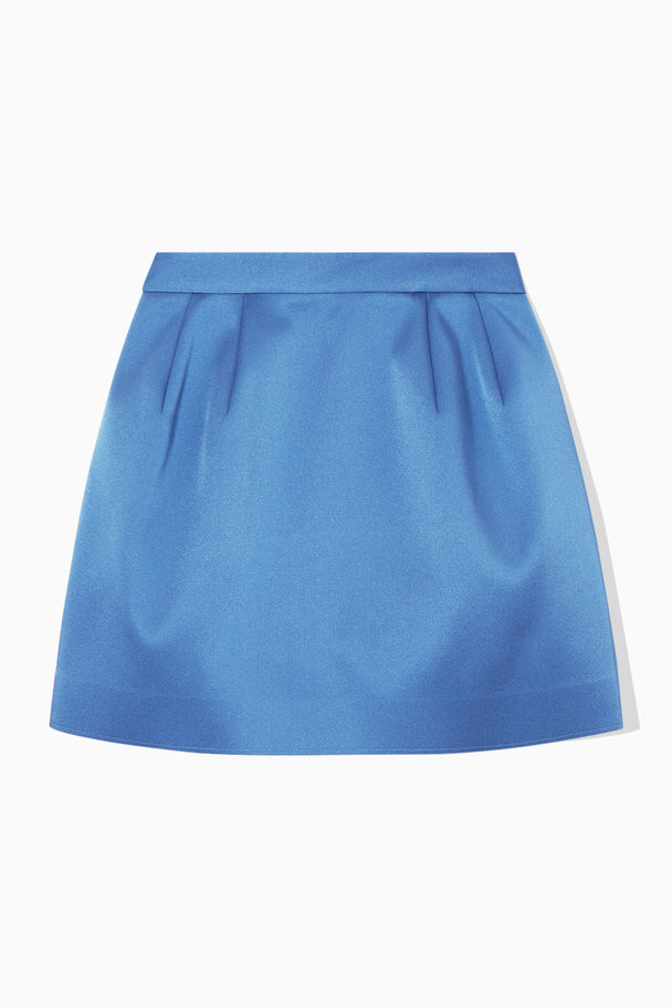COS Sculpted Mini Skirt Blue