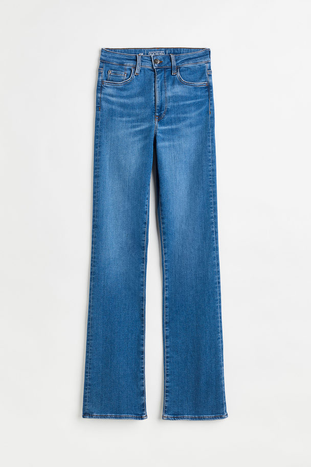 H&M True To You Bootcut High Jeans Denimblauw