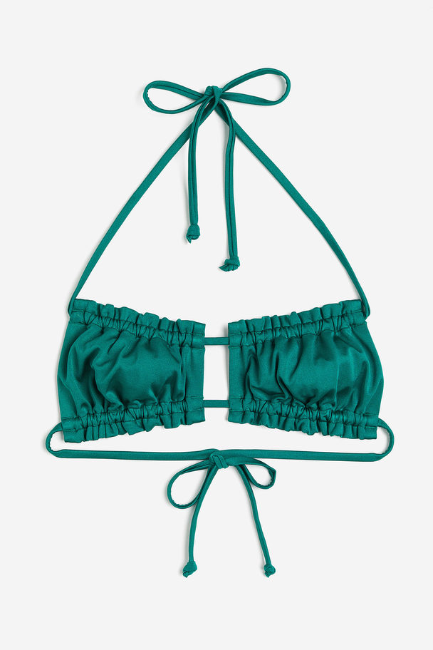 H&M Bikinitop mit Volants Grün