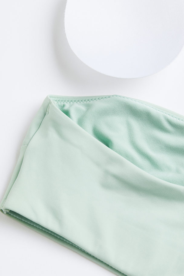 H&M One-shoulder Bikini Top Mint Green