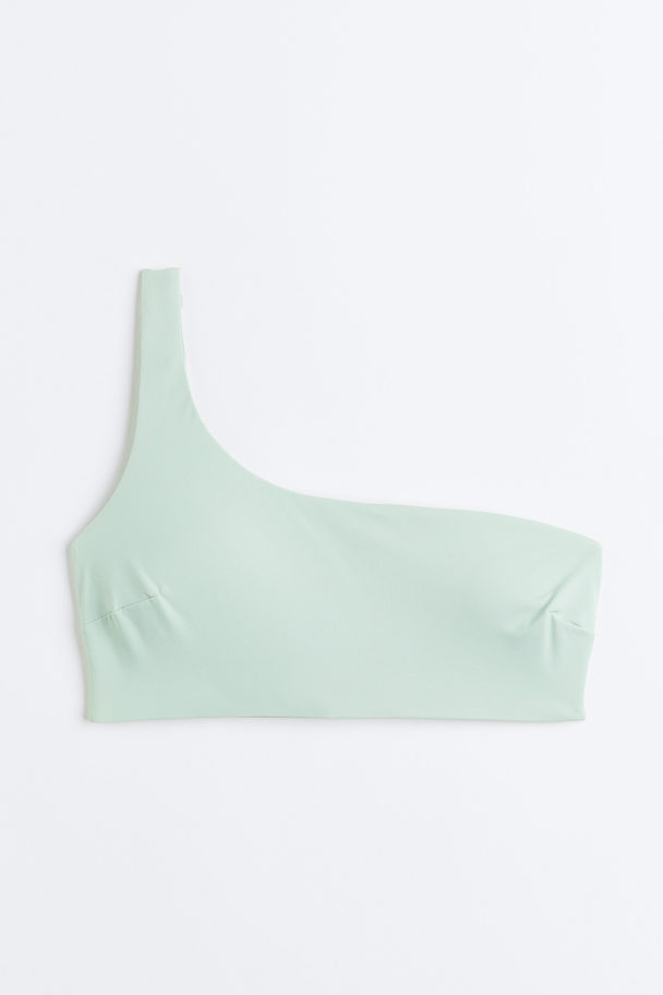 H&M One-Shoulder-Bikinitop Mintgrün