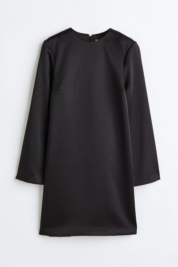 H&M Long-sleeved Dress Black