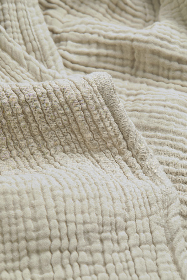 H&M HOME Cotton Muslin Bedspread Beige