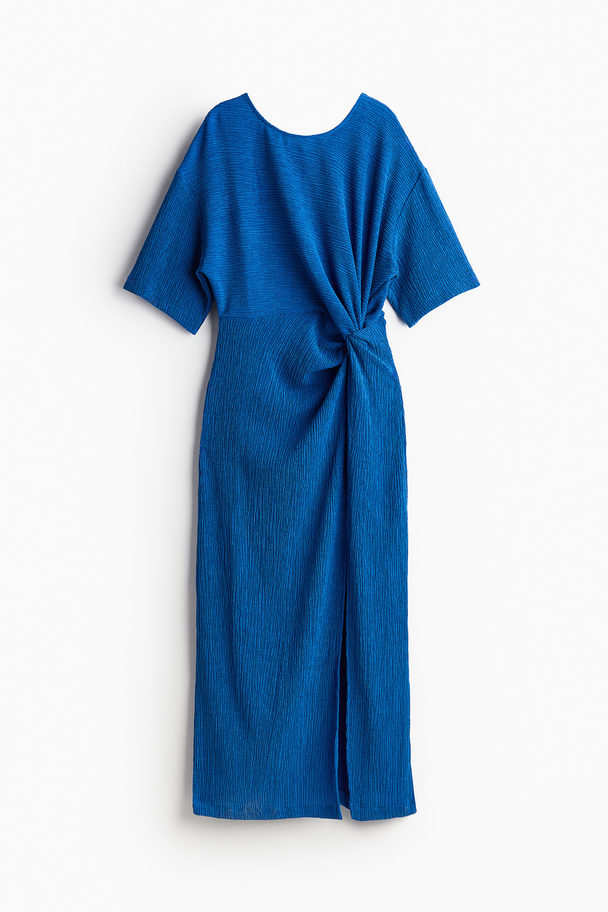 H&M Twist-detail Maxi Dress Blue