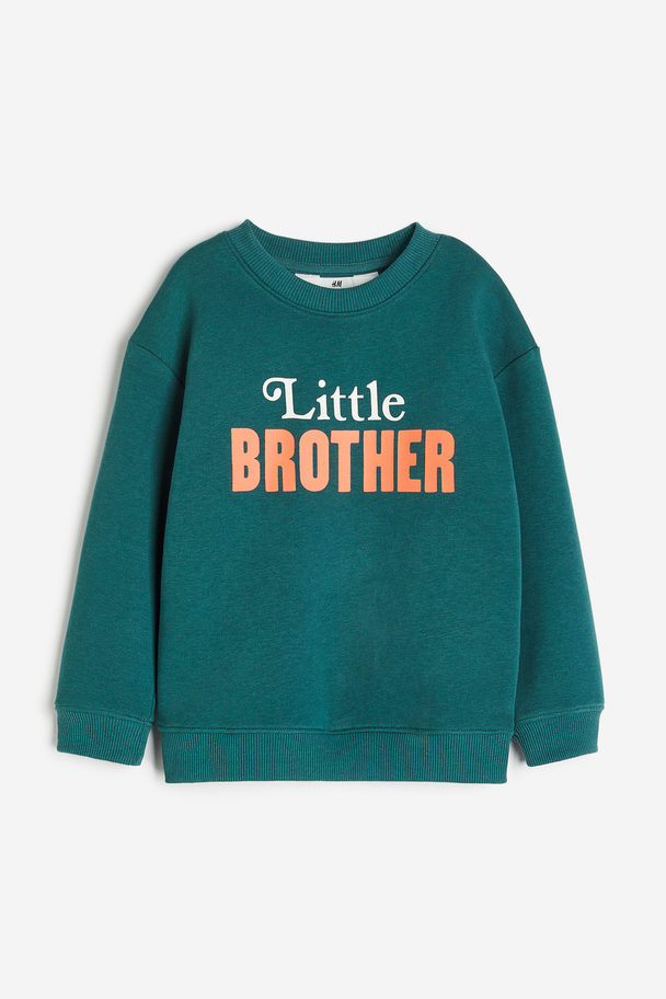 H&M Sweatshirt Dark Green/little Brother