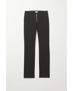 Spring Tight Front Zip Trouser Black