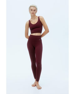 Ribbed Seamless Tights Bordeaux