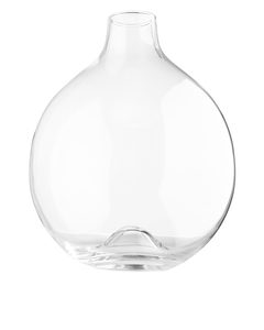 Glass Vase 34 Cm Clear Glass