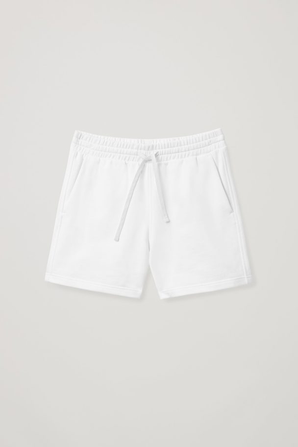 COS Relaxed-fit Sweat Shorts White