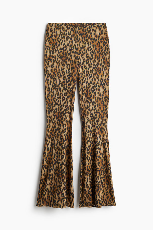 H&M Jazzpants Beige/Leopardenprint