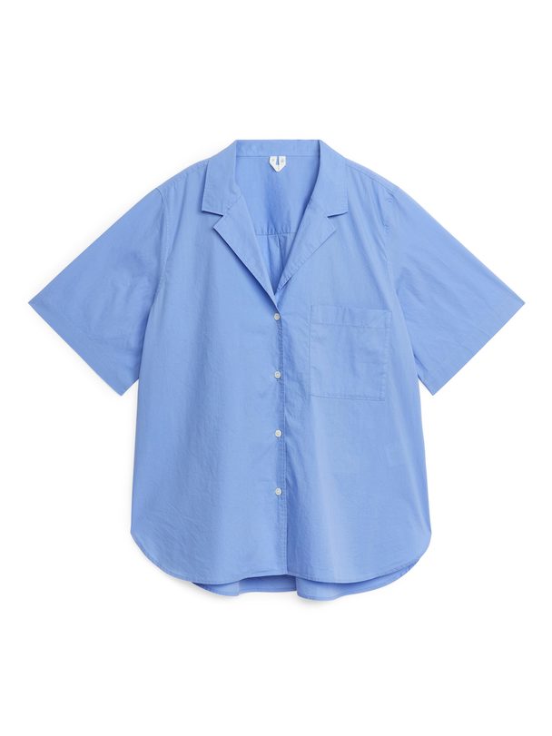 ARKET Casual Popeline Overhemd Lichtblauw