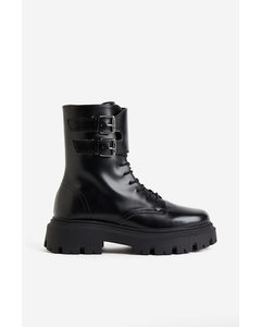 Lace-up Boots Black
