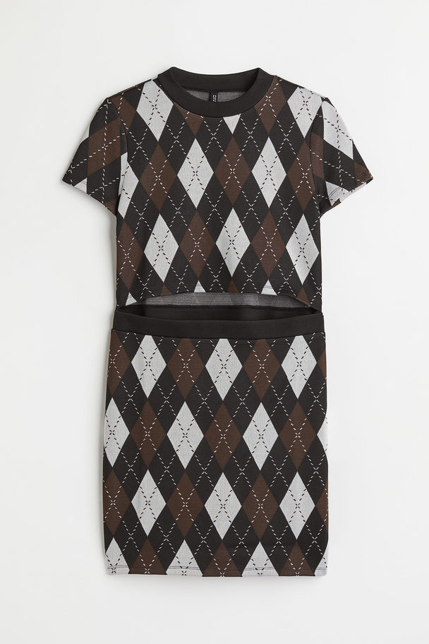H&M H&m+ Cut Out-kjole Sort/ternet