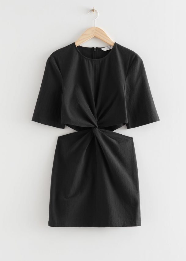 & Other Stories Mini-jurk Met Cutouts In De Taille Zwart