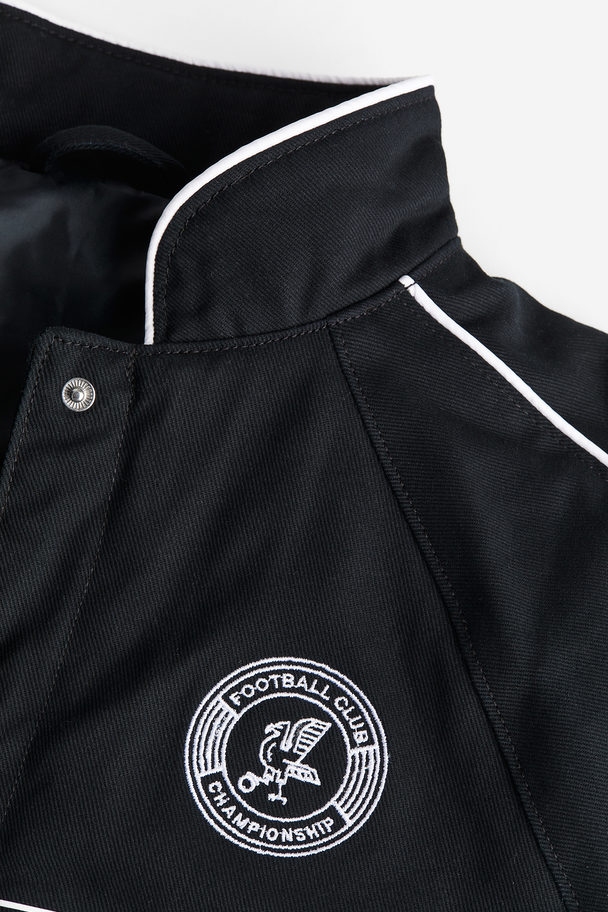 H&M Motif-detail Padded Jacket Black/minimise