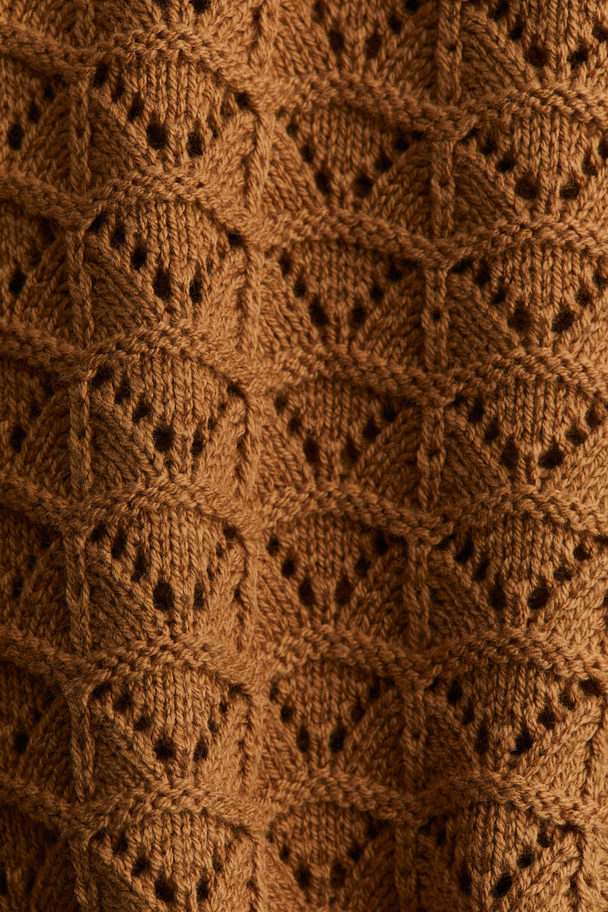H&M Textured-knit Vest Top Brown