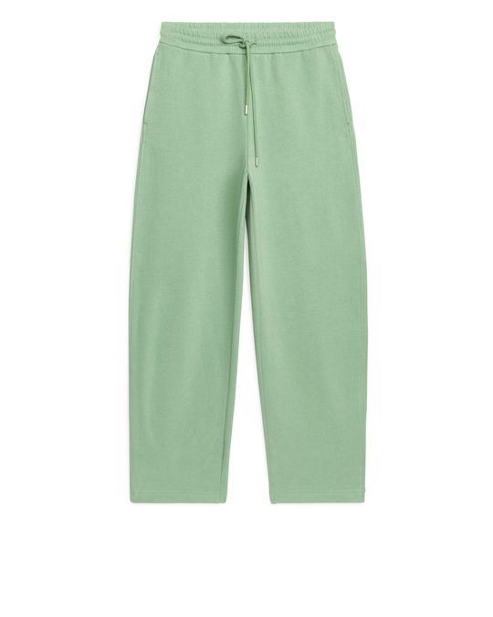 Arket Brushed Terry Trousers Green
