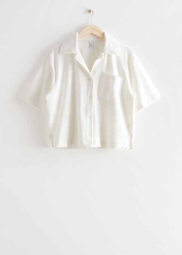 & Other Stories Boxy Terry Shirt White