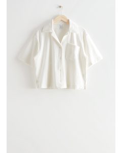Boxy Terry Shirt White