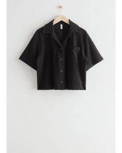 Boxy Terry Shirt Black