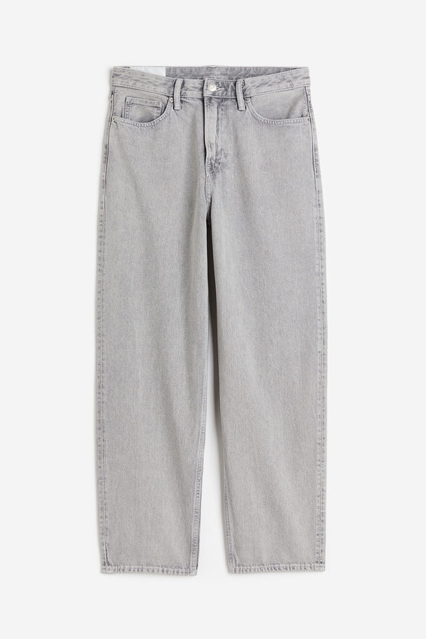 H&M Loose Jeans Light Denim Grey