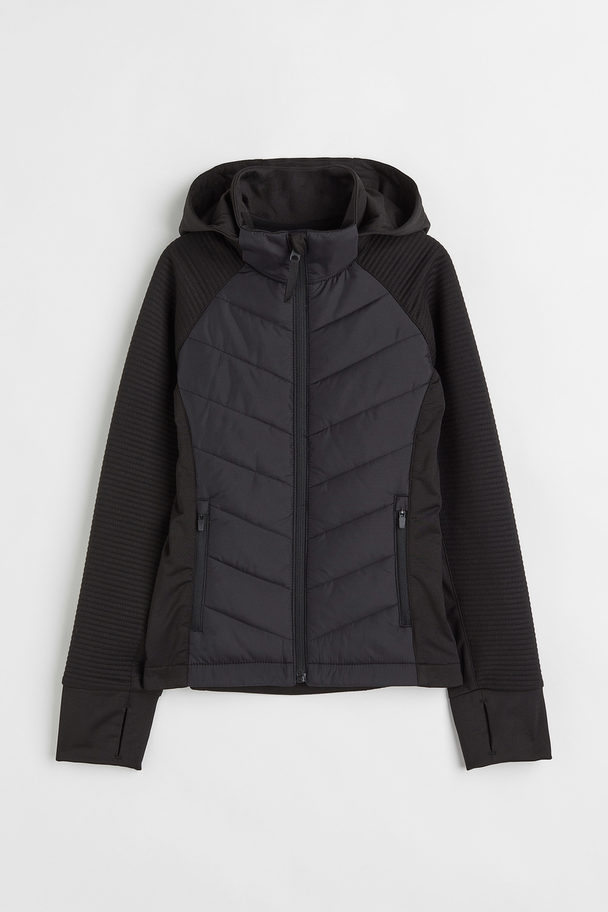 H&M Hooded Sports Jacket Black