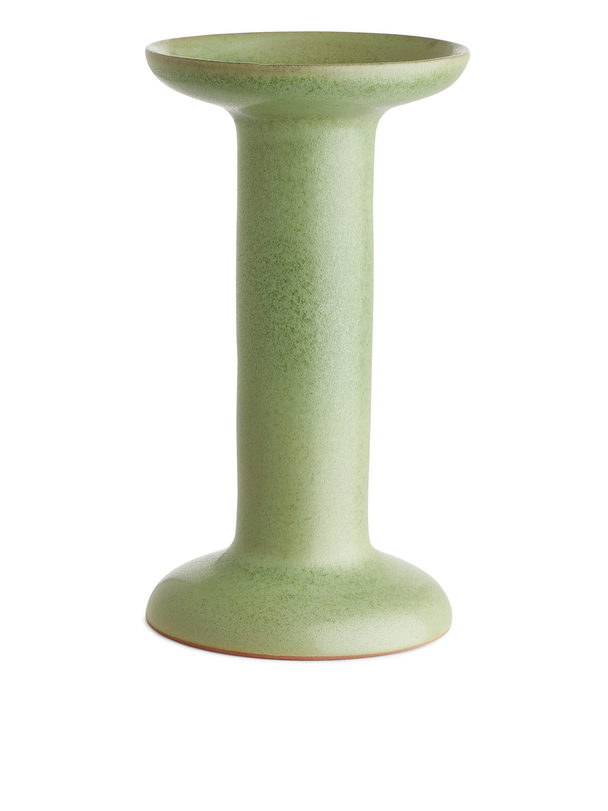 ARKET Terracotta Candle Holder 15 Cm Green