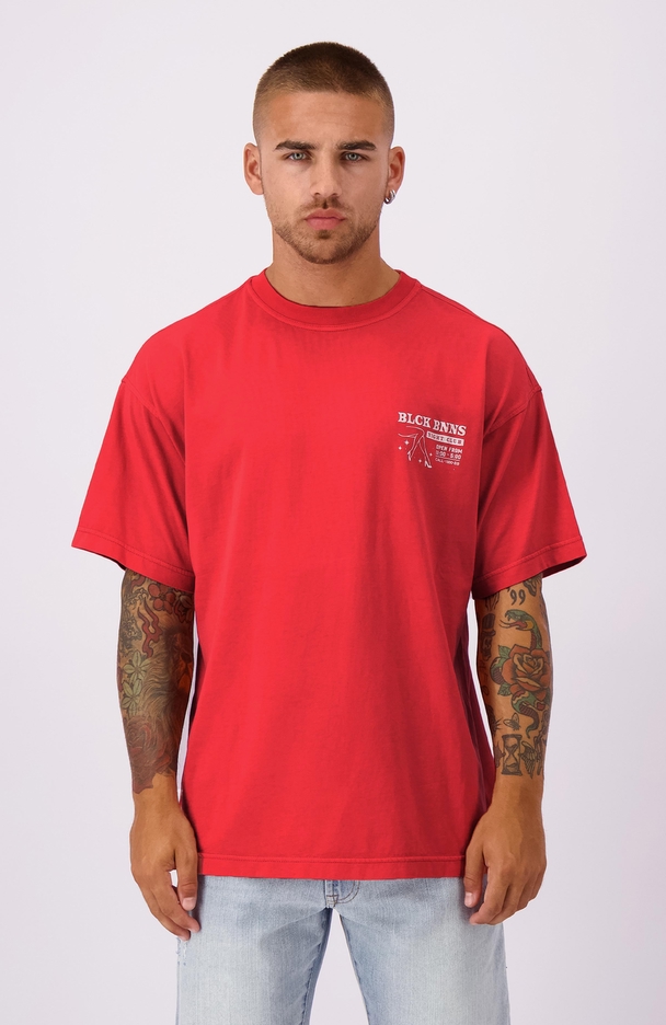 Black Bananas Red Light Tee Rood