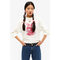 Lækker Oversized Sweatshirt Med Kaninprint Hvid Med Pink Kanin