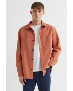 Regular Fit Overshirt Rust Orange