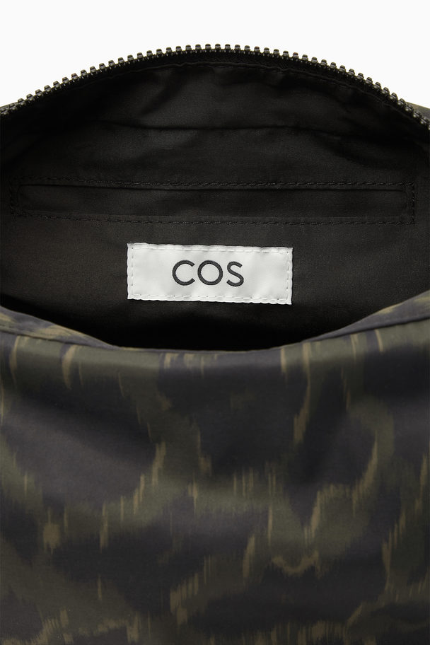 COS Animal-print Crossbody Saddle Bag Black / Brown