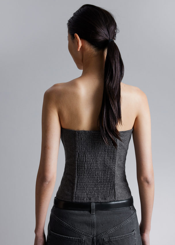 & Other Stories Wool Corset Top Grey