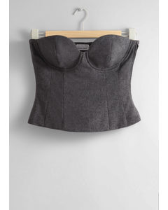 Wool Corset Top Grey