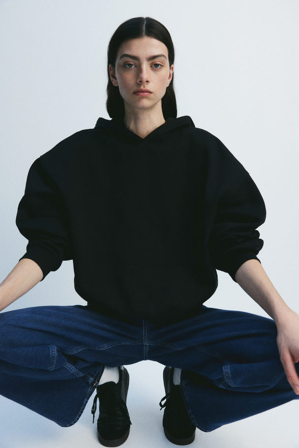 H&M Capuchonsweater Zwart