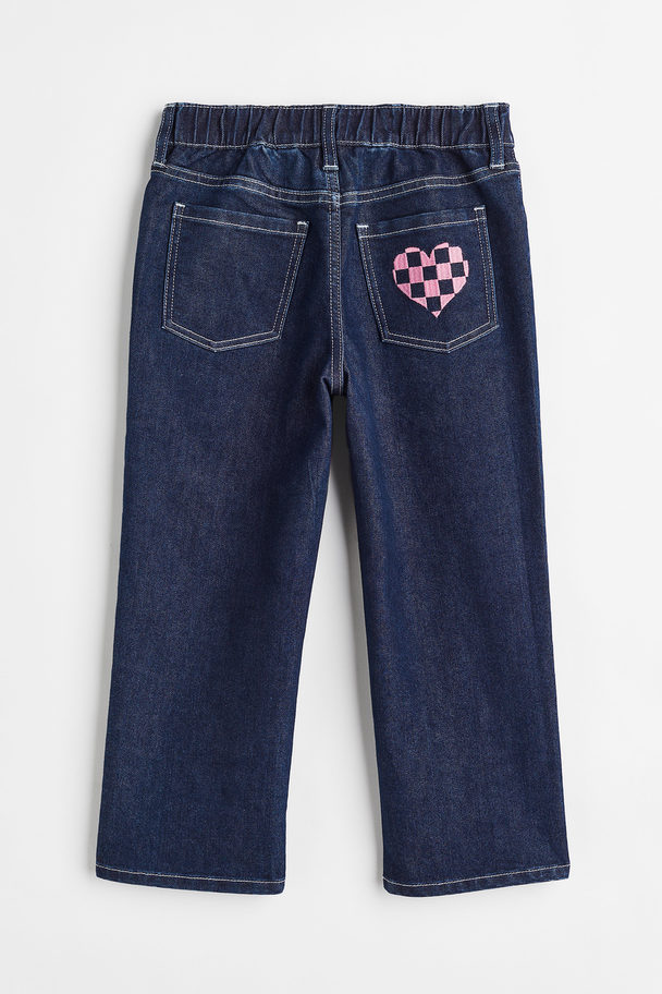 H&M Superstretch Loose Fit Jeans Dunkelblau