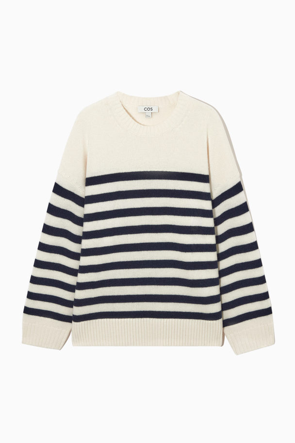 COS Relaxed-fit Wool Jumper White / Striped