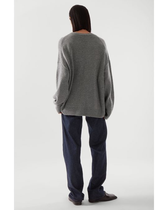 COS Relaxed-fit Wool Jumper Grey