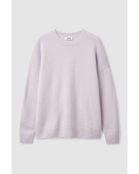 COS Relaxed-fit Wool Jumper Pale Lilac