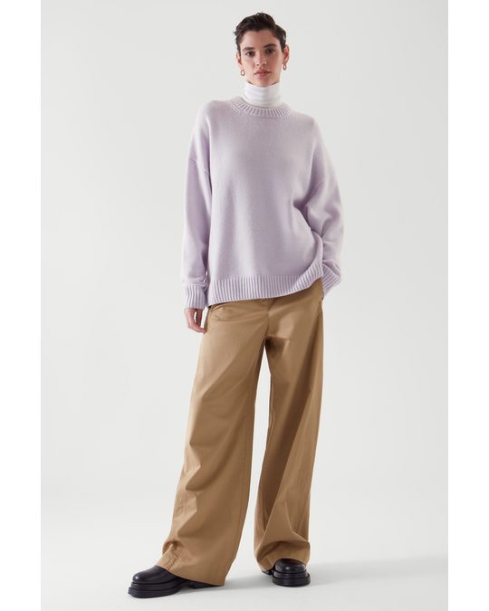 COS Relaxed-fit Wool Jumper Pale Lilac