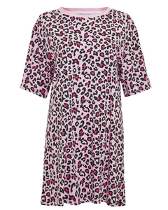 Mickey Leopard Print Night Dress Loungewear - nightwear