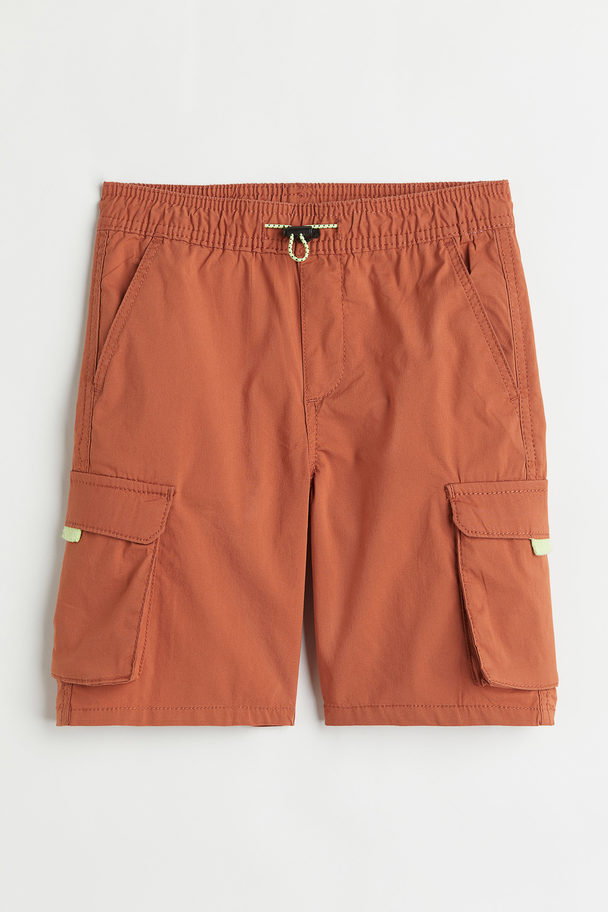 H&M Cargo Shorts Rust Orange