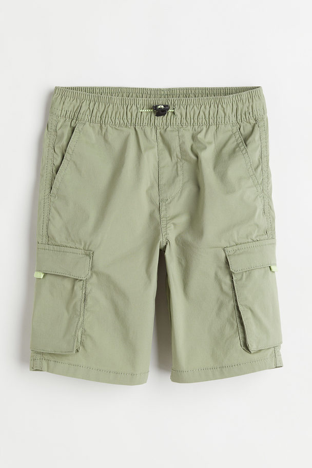 H&M Cargo Shorts Light Khaki Green
