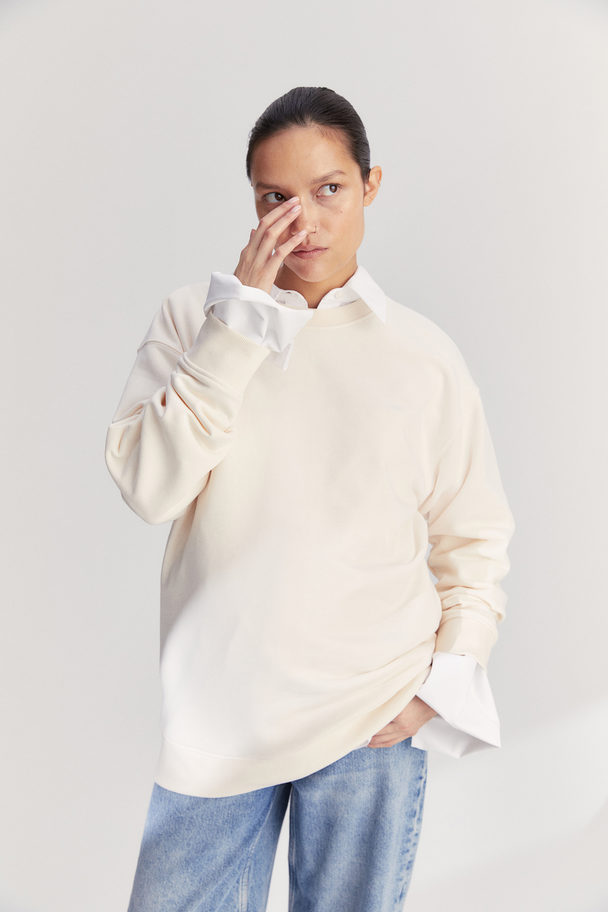 H&M Mama Oversized Sweatshirt Crèmevit