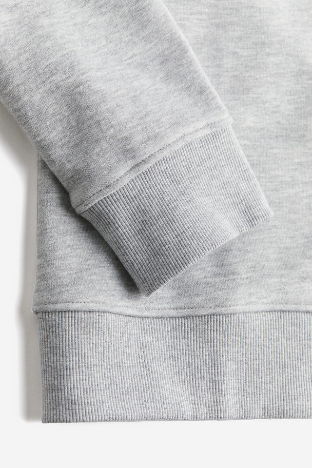 H&M Mama Oversized Sweatshirt Light Grey Marl